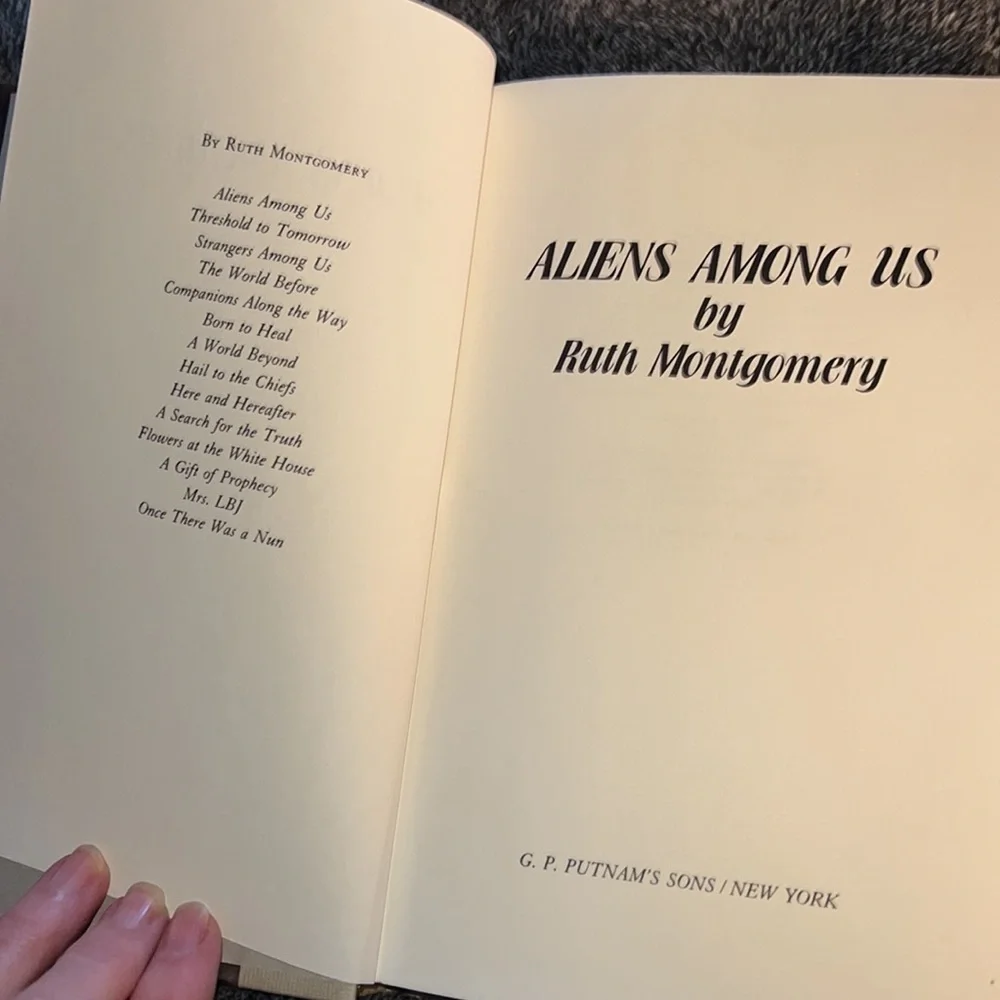 ALIENS AMONG US FIRST EDITION 1985 HARDCOVER BOOK RUTH MONTGOMERY w DUSTCOVER